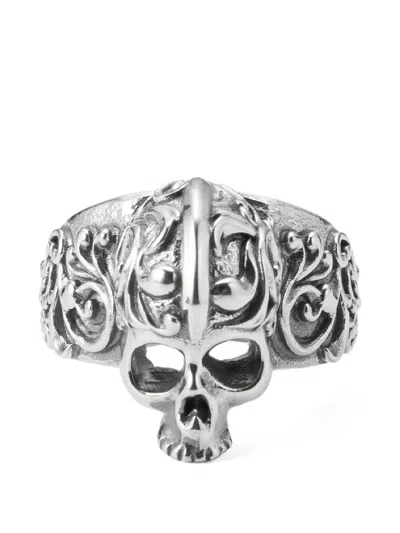 Emanuele Bicocchi Large Skull Ring In Neutral