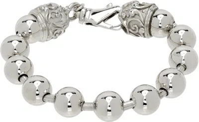 Emanuele Bicocchi Large Sphere & Spacers Bracelet In Metallic
