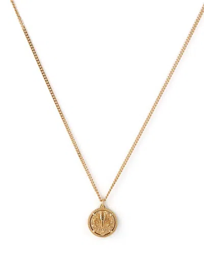 Emanuele Bicocchi Caesar Coin Sterling-silver Necklace In Gold