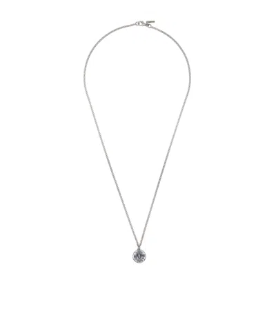 Emanuele Bicocchi Lily Tag Pendant Necklace In Metallic