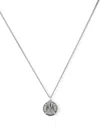 Emanuele Bicocchi Lily Tag Pendant Necklace In Silver