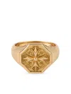 Emanuele Bicocchi Logo-crest Signet Ring In 金色