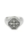 Emanuele Bicocchi Logo-crest Signet Ring In 银色