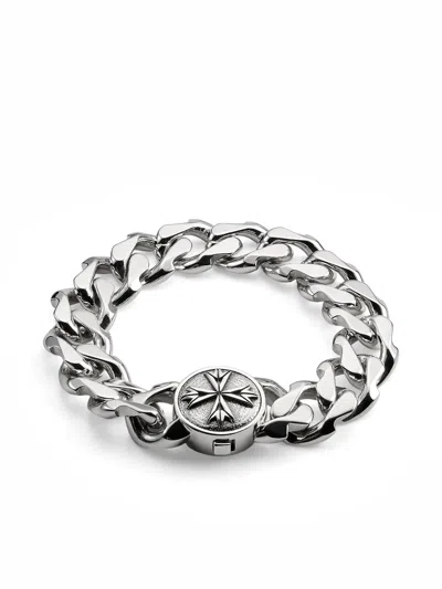 Emanuele Bicocchi Logo-engraved Bracelet In Silber