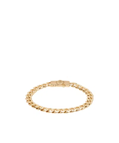 Emanuele Bicocchi Logo Engraved Edge Chain Bracelet In Gold