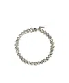 Emanuele Bicocchi Logo Plaque Knot Chain Bracelet In Metallic