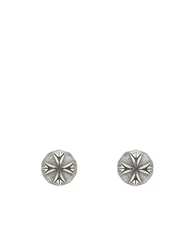 Emanuele Bicocchi Logo Scudo Earrings In Silver