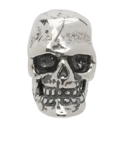 Emanuele Bicocchi Logo Single Stud Earring In Gray