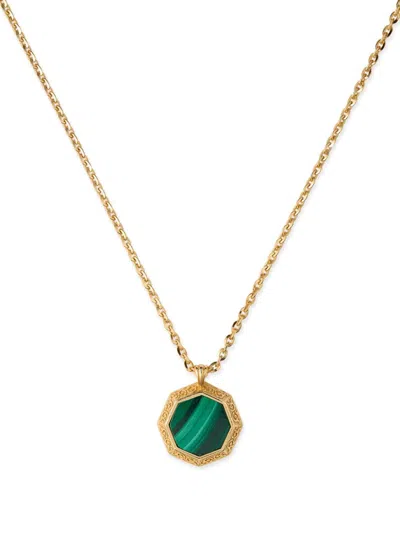 Emanuele Bicocchi Malachite Charm Necklace In Gold