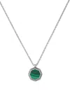 Emanuele Bicocchi Malachite-pendant Necklace In Silver
