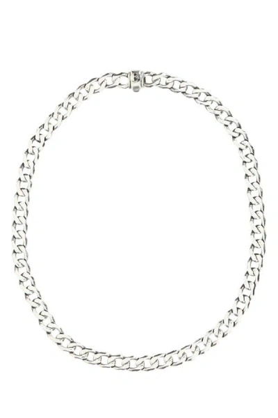 Emanuele Bicocchi 925 Silver Edge Chain Necklace