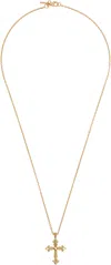 Emanuele Bicocchi Medium Fleury Cross Necklace In Gold