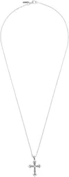 Emanuele Bicocchi Medium Fleury Cross Necklace In Silver