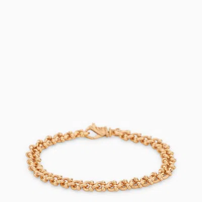 Emanuele Bicocchi Men's Essential Knots Bracelet In 925 Gold-plated Silver In Metallic