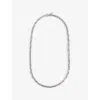 Emanuele Bicocchi Mens  Hammred Chain Small Sterling-silver Necklace In Silver