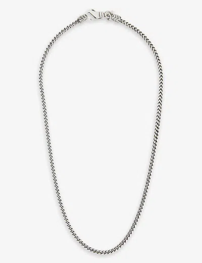 Emanuele Bicocchi Mens Silver Square Fargo-chain Sterling-silver Necklace