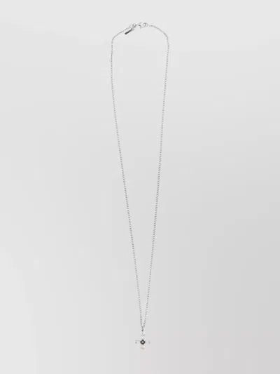 Emanuele Bicocchi Mini Crest Star Pendant Necklace In Metallic