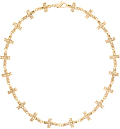 Emanuele Bicocchi Multi Notre-dame Cross Necklace In Gold