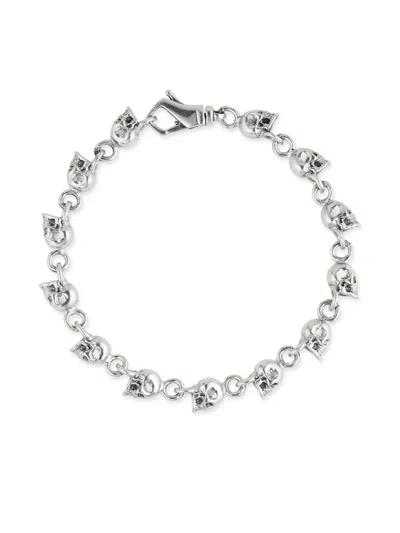 Emanuele Bicocchi Multi-skull Bracelet In 银色