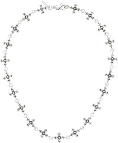Emanuele Bicocchi Multi-crest Necklace In Gray