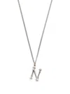 Emanuele Bicocchi N Letter Pendant Necklace In Silver