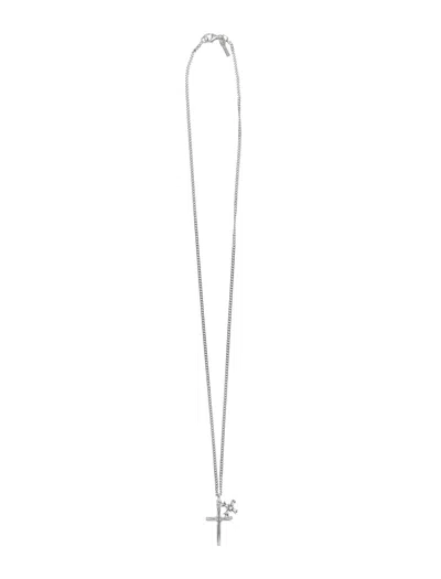 Emanuele Bicocchi Necklace Cross And Crest In Metallic