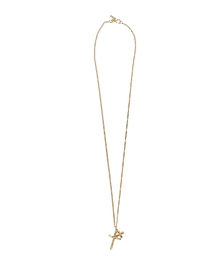 EMANUELE BICOCCHI NECKLACE CROSS AND CREST