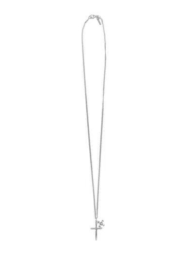Emanuele Bicocchi Necklace Cross And Crest In Silver