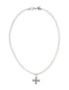 Emanuele Bicocchi Pearl Crest Necklace Medium Star In Metallic