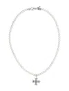 Emanuele Bicocchi Pearl Crest Necklace Medium Star In Silver