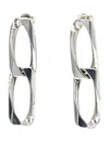 Emanuele Bicocchi Silver Chain Link Earrings In Silver