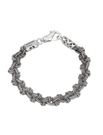 Emanuele Bicocchi New Rope Knot Medium Bracelet In Silver