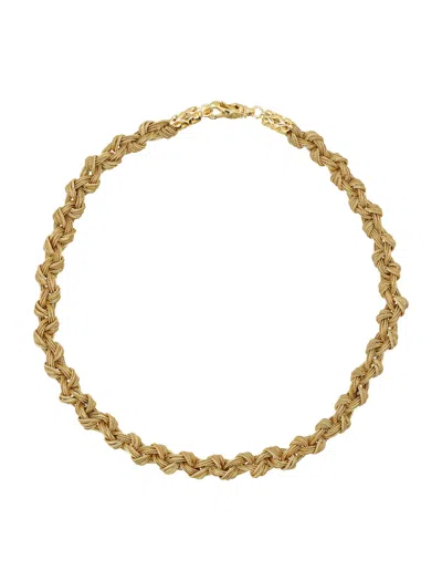 Emanuele Bicocchi Rope Knot Necklace In Gold-plated