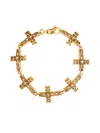 Emanuele Bicocchi Notre-dame Cross Bracelet In Gold