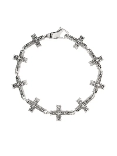 Emanuele Bicocchi Notre-dame Cross Bracelet In Metallic