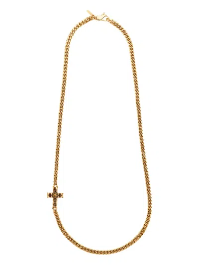 Emanuele Bicocchi Notre-dame Cross-chain Necklace In Gold