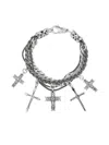 Emanuele Bicocchi Notre-dame Cross-charm Bracelet In Metallic