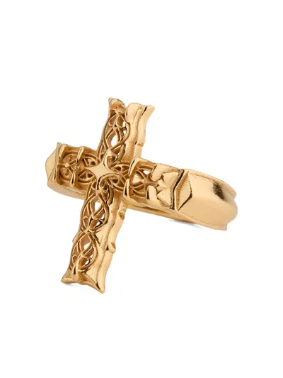 Emanuele Bicocchi Notre-dame Cross Ring In Gold