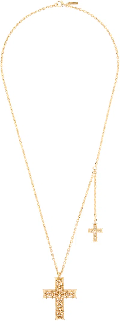 Emanuele Bicocchi Cross Necklace In Gold