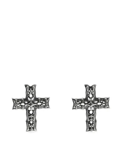 Emanuele Bicocchi Notre-dame Cross Cufflinks In Metallic