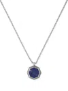 Emanuele Bicocchi Octagon Lapis Necklace In Silver