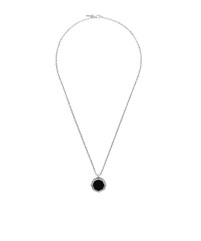 Emanuele Bicocchi Octagon Onyx Necklace In White