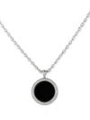Emanuele Bicocchi Onyx Amulet Pendant Necklace In Silver