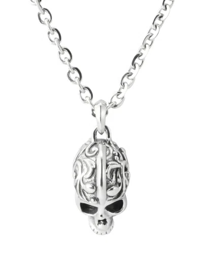 Emanuele Bicocchi Oversize Skull Necklace In Silver