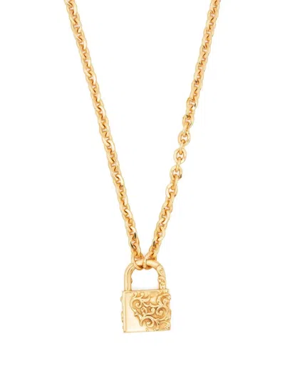 Emanuele Bicocchi Padlock Pendant Necklace In Gold