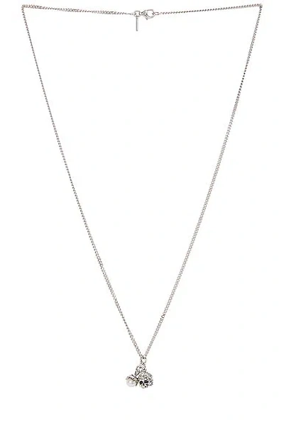 Emanuele Bicocchi Pearl And Skull Pendant In Silver