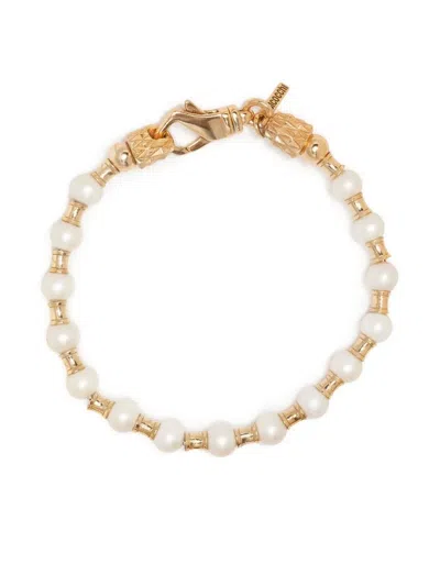 Emanuele Bicocchi Pearl-embellished Bracelet In Gold