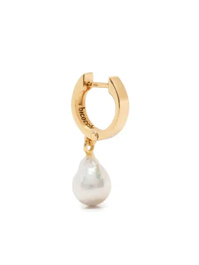 Emanuele Bicocchi Pearl Hoop Earring In Gold
