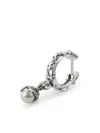 Emanuele Bicocchi Pearl-pendant Silver Hoop Earring In 银色
