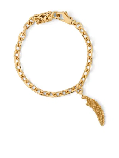 Emanuele Bicocchi Piuma-charm Bracelet In Gold